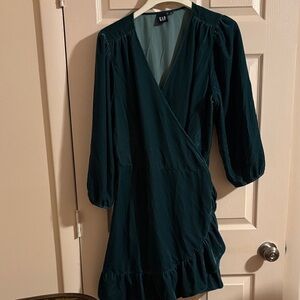 GAP Women's Dark Green Long Sleeve Dress